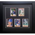 thumbnail image 2 of Trading Card Display Frame for 5 Standard Trading Cards -Black Moulding with Black (White Trim) Matting, 2 of 4