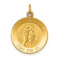 thumbnail image 5 of 14k Yellow Gold Solid Saint John Baptist Medal Charm Pendant, 5 of 7