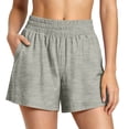 thumbnail image 2 of Athletic Shorts For Women Summer Solid Pocket Workout Ready Running Training Yoga Walking Athletic Style Daily Outfit Ready Relaxed Vacation Look Gray XL, 2 of 8