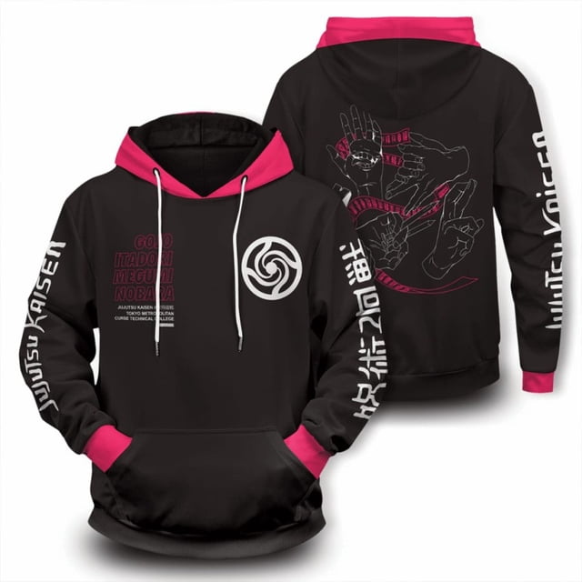 Sudadera con capucha Anime Jujutsu kaisen Kanji Logo sudadera con capucha Premium Yuuji Itadori sudadera con capucha Jumbopangjing