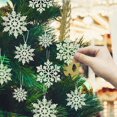 thumbnail image 2 of CUITING GuassLee 36 Pack Plastic Silver Snowflake Ornaments   Hanging Decorations for Christmas Tree, 2 of 7