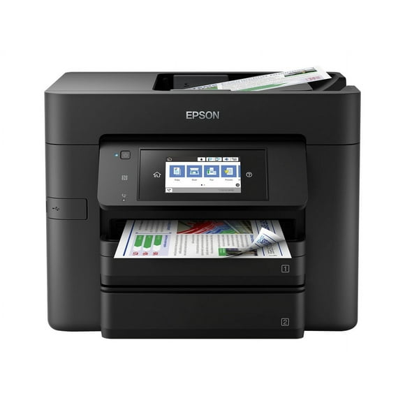 Epson WorkForce Pro WF-4740 - Multifunction printer - color - ink-jet - Legal (8.5 in x 14 in) (original) - A4/Legal (media) - up to 22 ppm (copying) - up to 24 ppm (printing) - 500 sheets - 33.6 Kbps - USB 2.0, LAN, Wi-Fi(n), USB host, NFC