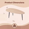 thumbnail image 4 of Giantex Oval Coffee Table, Mid-Century Sofa Accent Table w/Rounded Edges, Easy Assembly, Natural, 4 of 9