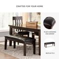 thumbnail image 4 of Signature Design by Ashley Casual Haddigan Dining Bench  Dark Brown, 4 of 7