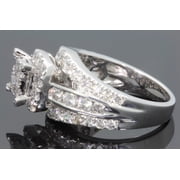 10k White Gold 2.75 Carat Women Real Diamond Engagement Ring Wedding Ring Bridal