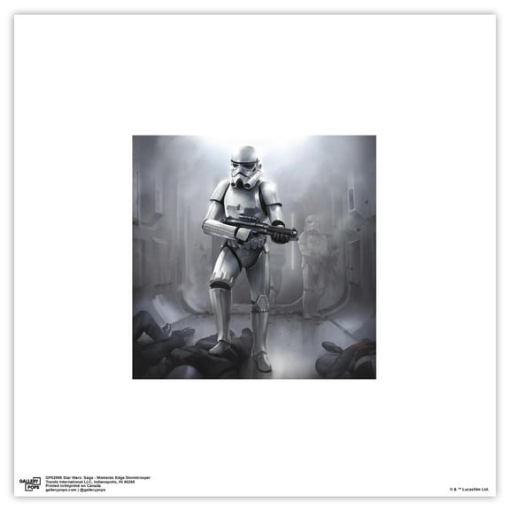 Gallery Pops Star Wars: Saga - Moments Edge Stormtrooper Wall Art, Unframed Version, 12" x 12"