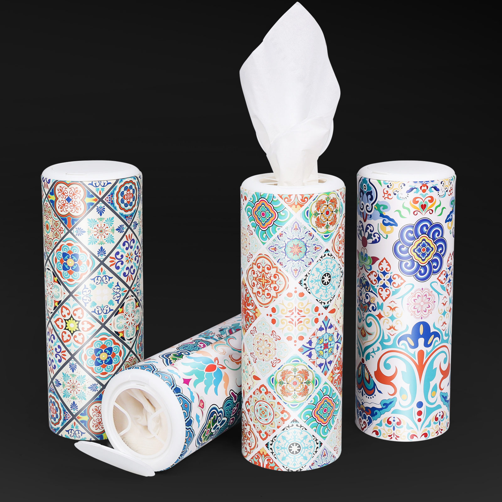 Clover Round Facial Tissues, Car Canister, 4 Tubes photo 5