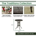thumbnail image 5 of Hanover Traditions 3-Piece High-Dining Bistro Set in Red with 2 Padded Swivel Counter-Height Chairs and 30-in. Cast-top Table, 5 of 10