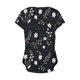 thumbnail image 3 of Tops de Algodón para Mujeres Cuello en V Moda Casual Manga Corta Primavera Verano Top para el Hogar Y Diario, 3 of 6