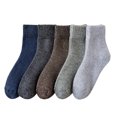 thumbnail image 1 of RV 5 pares de calcetines de lana gruesos de terciopelo de Color sólido para hombre, calcetines gruesos cálidos de invierno, calcetines de senderismo, calcetines informales suaves para hombre Rojo Verde, 1 of 5