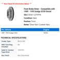 thumbnail image 2 of Front Brake Rotor - Compatible with 1989 - 1993 Dodge D250 Diesel 1990 1991 1992, 2 of 2
