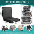 thumbnail image 2 of Recliner Cushions for Long Sitting, Egg Crate Foam Recliner Cushion for Elderly Reduces Muscle Fatigue and Provides Air Flow, Extra Large Non-Slip Seat Cushion with Back Support(20*20*4in), 2 of 14