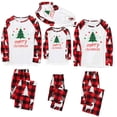 thumbnail image 2 of Yievot 2 Piece Family Christmas Pajamas Matching Sets PJ's Sleepwear Christmas Trees Graphic Printed Shirts and Plaid Pants Festival Party Sleepwear, 2 of 5