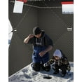 thumbnail image 6 of Ladcaser Pop-up Ice Fishing Tent for 6-8 Persons Insulated Portable Ice Fishing Shelter w/ Zippered Door, Wind Rope & Anchors, 141.73"x70.8"x77.74" Red, 6 of 8