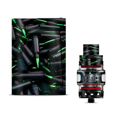 Skins Decals for Smok V-Fin 160w Vape / Green Bullets Military Rifle (Best Ar Light Setup)