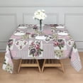 thumbnail image 3 of Pioneer Flower Floral Print Pattern Square Tablecloth,Waterproof Square Table Cover,Wipeable Spillproof Washable Table Cover for Home Kitchen Party Decor 42"X42"(107x107cm), 3 of 6