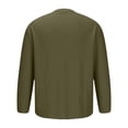 thumbnail image 5 of ZCFZJW Big and Tall Sweatshirts for Men Fall Winter Long Sleeve Crewneck Basic Workout Tees Shirt Casual Solid Color Pullover Tops Army Green XXXL, 5 of 6