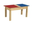 thumbnail image 2 of Time-2-Play 35"W X 15.5"D Rectangular Plywood Red N Blue Lego Compatible Blocks Play Table and Trough, 2 of 5