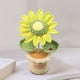 thumbnail image 4 of Decoración del hogar, decoración de habitaciones, decoración de paredes, flores grandes de ganchillo en maceta, girasol artificial, decoración de flores tejidas para el tablero del automóvil, decoraci, 4 of 5