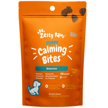 Zesty Paws Calming Puppy Bites, Stress  for Dogs, 60 Count