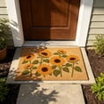 thumbnail image 6 of Botanical Print Faux Coir Doormat 24x16 Inch Outdoor Indoor Entryway Rug Dirt Trapping Non Slip Backing, 6 of 6