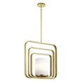 thumbnail image 2 of Kichler Lighting 43783NBR City Loft 1 Light Rectangular Pendant,Natural Brass, 2 of 3