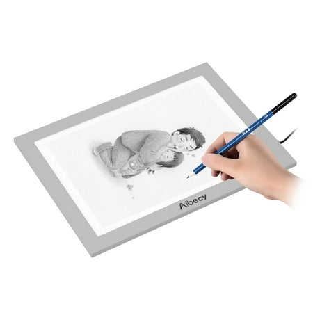 Aibecy A4 Ultra Bright LED Light Box Tracing Pad Therapy Energy Lamp 25000 Lux Stepless Dimming Drawing Artcraft Board with Dimmer for Children Students Artists Sketching Animation Stencilling SAD