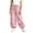 Pink, variant on Loopsun Kids Girls Pants 2 to 16 Years Summer High Waist Drawstring Wide Leg Jogger Trousers