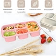 thumbnail image 4 of Snack Box, 4 Cajas de Aperitivos Bento Reutilizables, Loncheras para Mujer, Paquetes Caja Bento 5 Compartimentos, Lonchera, Bento Box, Meal Prep Containers, 4 of 4