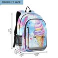 thumbnail image 2 of FORMRS Unisex School Backpack 17" Student Travel Bag with Laptop Compartment, Watercolor Ice Cream Pattern, 2 of 7