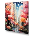 thumbnail image 2 of Designart "Bubblegum Horizon Cityscape I" Cityscapes Canvas Wall Art - Industrial Pink City Art Deco Bedroom Canvas Wall Art, 2 of 6