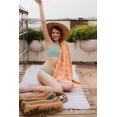 thumbnail image 5 of Madamelique Toalla De Playa De Algodón Turco, Color Naranja, 39 X 72 Pulgadas, Ultra Absorbente, De Secado Rápido, Suave, Duradera, Apta Para Viajes, 5 of 5