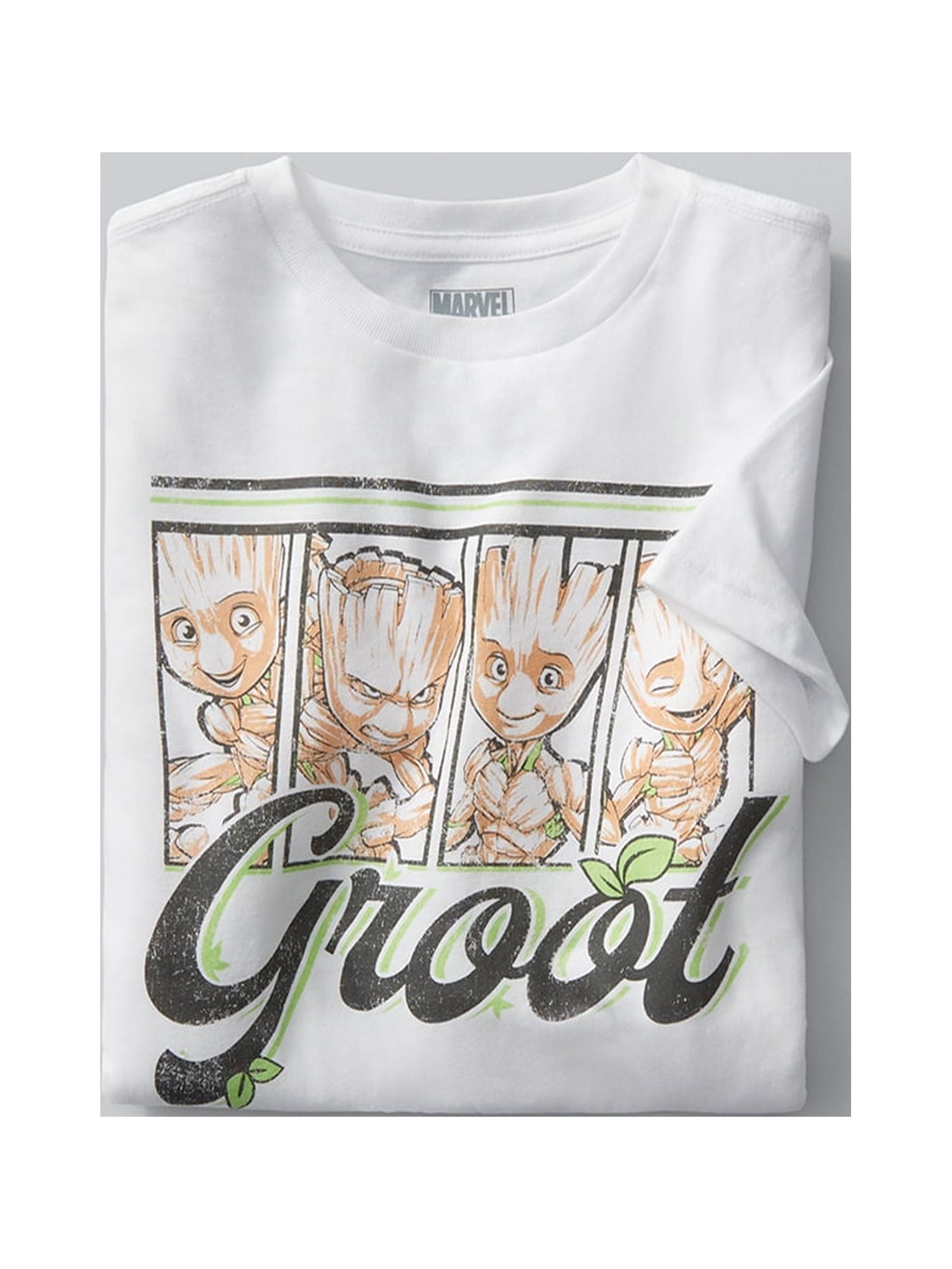 Guardians Of The Galaxy Boys Groot Graphic Crew Neck T-shirt, Sizes 4-18