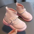 thumbnail image 4 of Huowey Winter Girls Fashionable Leather Shoes Children Woven Mouth Dance Shoes, 4 of 8