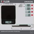 thumbnail image 4 of Taylor 6437776 11 lbs Black Digital Kitchen Scale, 4 of 10