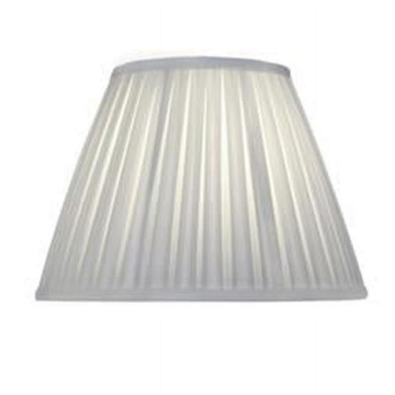 Stiffel ST14 8 x 15 x11 in. Softback Empire Lamp Shade, Oyster Silksheen Box Pleat
