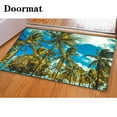 thumbnail image 1 of GOHAO Palm Trees 3 Piece Bathroom Rugs Set Bath Rug Contour Mat and Toilet Lid Cover, 1 of 2