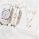 thumbnail image 4 of Reloj de cuarzo estilo mujer en vivo Reloj clásico sencillo con correa de piel sintética Reloj de mujer, 4 of 6