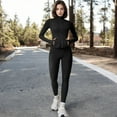 thumbnail image 6 of High-Waist Textured Seamless Leggings - X Large, Black, 6 of 6