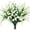 White, variant on Moocorvic 8Pcs Artificial Flowers, UV Resistant Outdoor Flowers, Fake Plastic Flowers for Home Kitchen Bedroom Wedding Party Decor