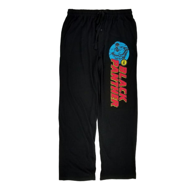 Marvel - Marvel Black Panther Mens Black Knit Sleep Pants Pajama ...
