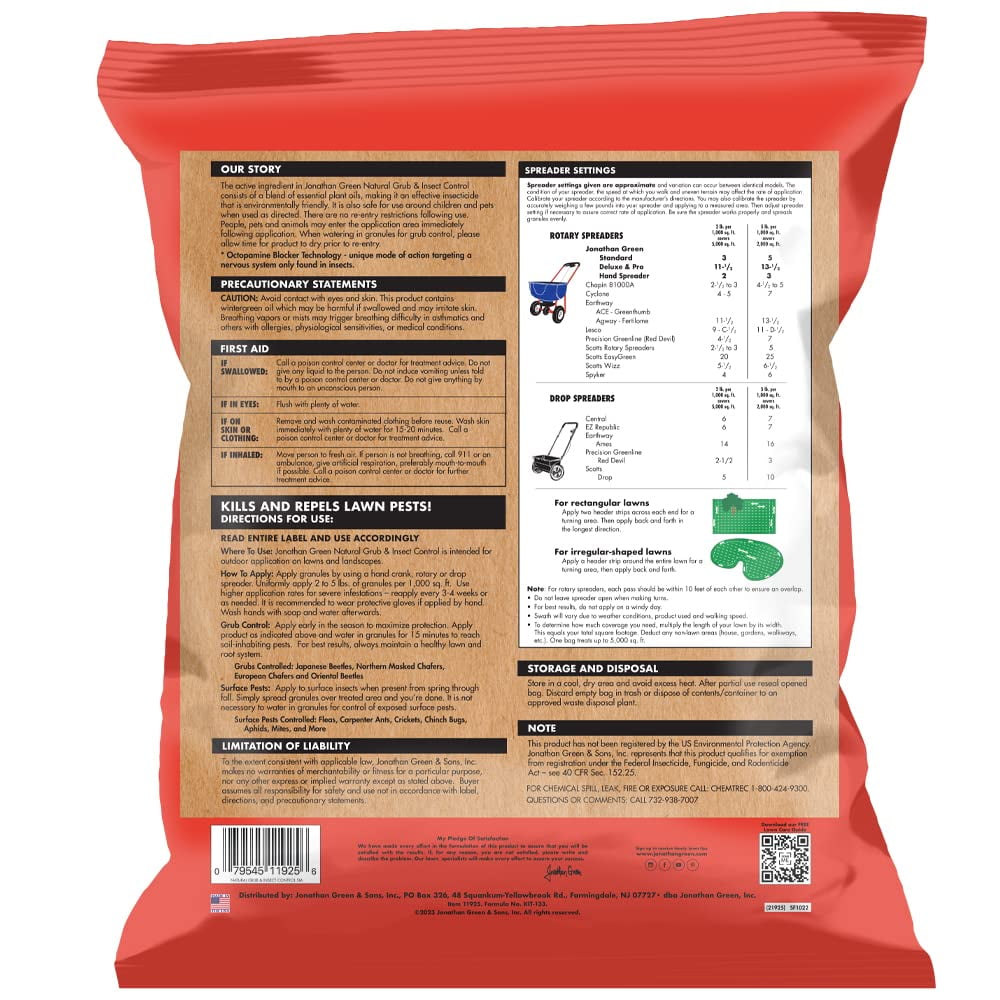 Jonathan Green (11925 Natural Grub & Insect Control for Lawns - Lawn Insect Control (5,000 Sq. Ft.)