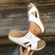 thumbnail image 2 of Mujeres Zapatillas de Verano de Moda Casual Versátil Playa Peep-Toe Abierto-Toe Cuña Tacones Zapatillas para la Primavera Y el Verano, 2 of 9