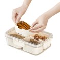 thumbnail image 1 of Organizador Platos para Refrigerios Transparente Caja Portátil Con Tapa Y Asa, 1 of 9
