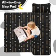 thumbnail image 4 of Baseballs Bats Black Pattern Teens Toddler Nap Mat with Pillow, Sleeping Mat Bag for Preschool Daycare 59"x22", 4 of 6