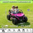 thumbnail image 3 of sopbost 24V 2 Seater Kids UTV XL with Remote Control, Pink & Purple, 3 of 9