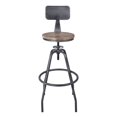 thumbnail image 3 of Armen Living Perlo Tabouret de Bar Industriel Réglable en Gris Industriel et Pin, 3 of 8