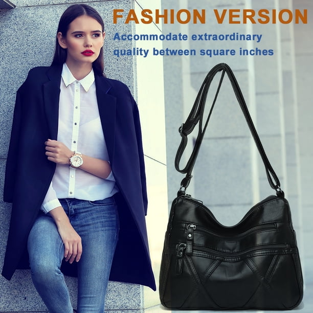 Bolsos cruzados de cuero PU para mujer bandoleras simples de Color Ehuebsd sólido de verano tendencia 2020