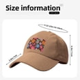 thumbnail image 2 of Baseball Cap Bent Eaves Design 6 Piece Cap Body Breathable Not Hot Plastic Cap Drag For Daily Travel Vacation Groovy Flowers (6) Khaki, 2 of 8