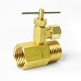 thumbnail image 1 of Baweave Plumbing 4408878 3/4 Inch MIP x 3/4 Inch FIP Ice Maker Adapter with 1/4 Inch Angle Needle Valve, 1 of 4